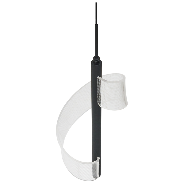 Dekorative Pendelleuchte mit spiralförmigem Lampenschirm