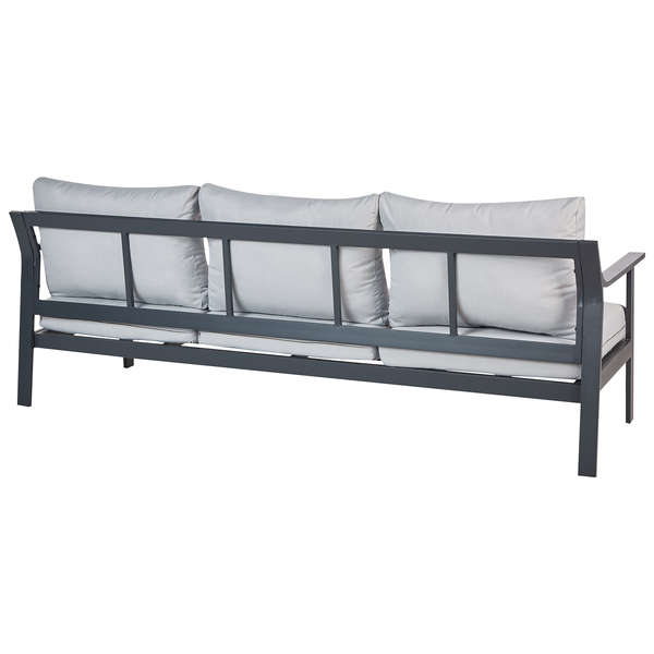 Gartensofa 3-Sitzer KIATO Metall Hellgrau