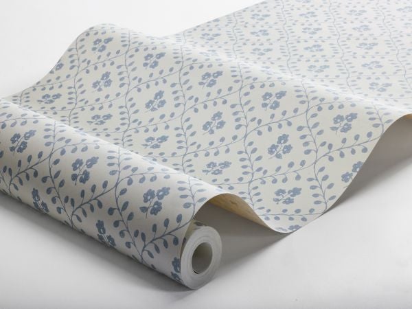 Borastapeter Tapete Blumen Blau - 53 cm x 10.05 m - 662575