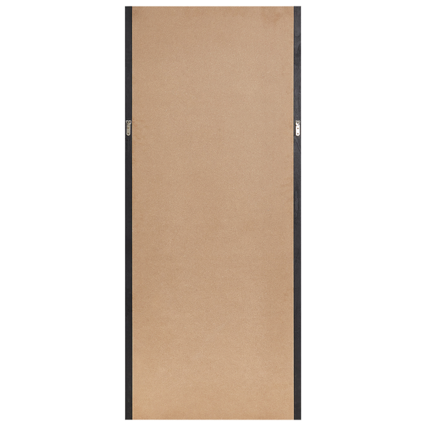 Rückseite eines Dekospiegels mit Holzrahmen und Aufhängern