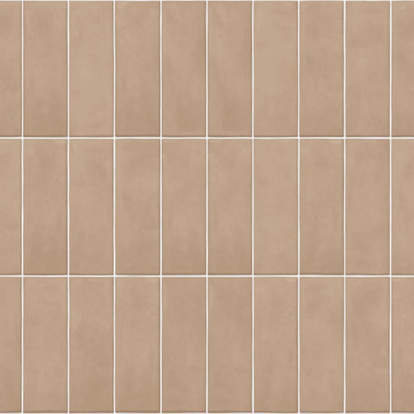 ESTAhome Tapete Fliesenmuster Beige - 50 x 900 cm - 131536