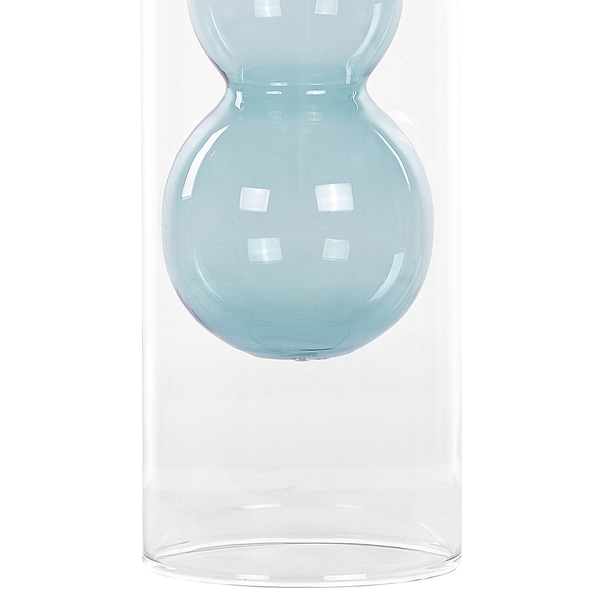 Blumenvase KALOCHI Glas 27 cm Türkis
