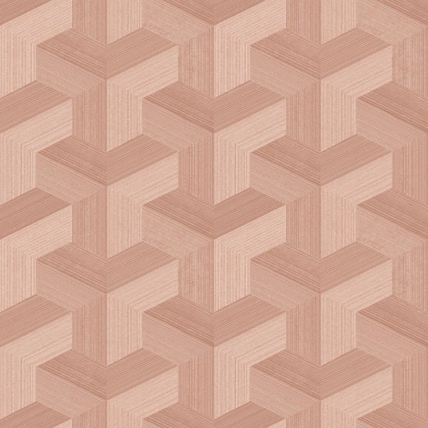 Origin Wallcoverings Tapete 3D-Muster Terrakottarosa - 50 x 900 cm - 348002