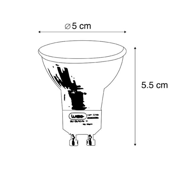 GU10 LED-Lampe 3W 200lm 2200K