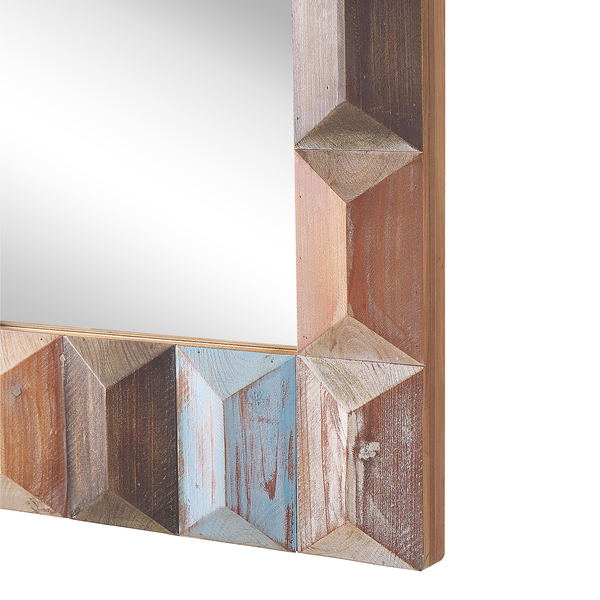 Wandspiegel HIZOTE 63 cm 90 cm Holz Braun