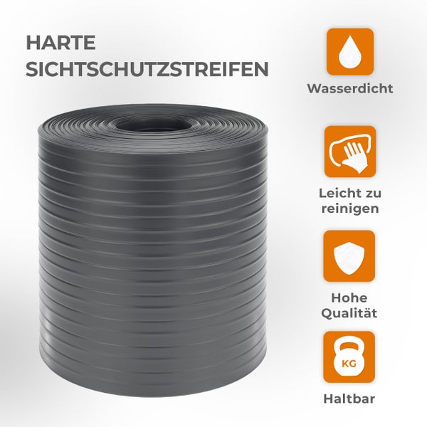 Rolle mit harten Sichtschutzstreifen
