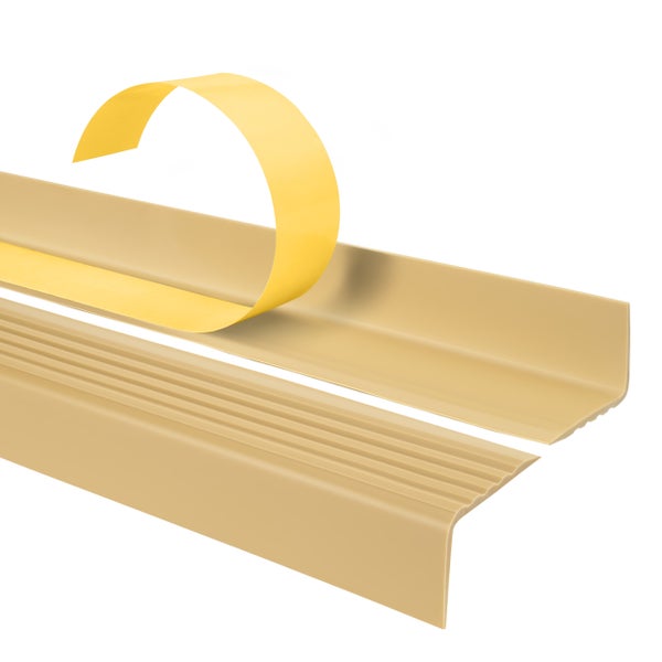 Treppenkantenprofil aus Kunststoff mit Klebestreifen