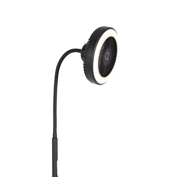 Standventilator schwarz inkl. LED dimmbar - Dores