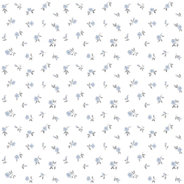Sanders und Sanders Tapete Blumen Blau - 50 x 900 cm - 935397