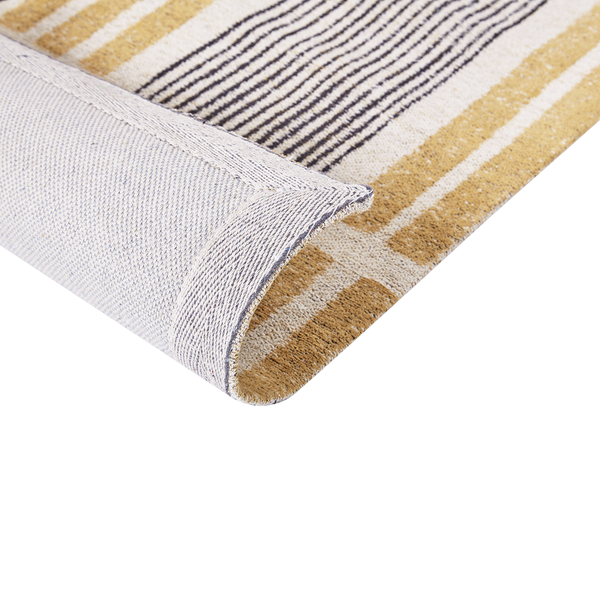 Teppich KATRA Beige 80 x 150 cm Baumwolle