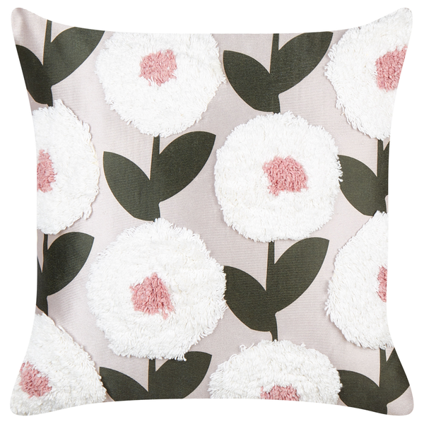 Dekokissen 2er Set KUNRI Baumwolle 45 x 45 cm Bunt Blumenmuster