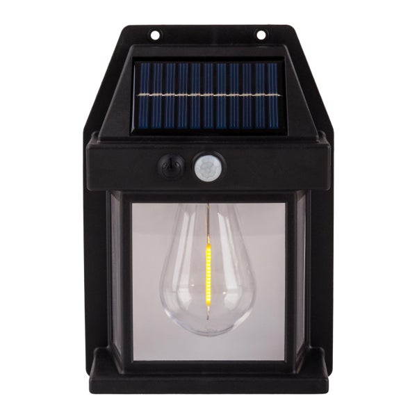Solarleuchte mit Bewegungsmelder und Glühbirne