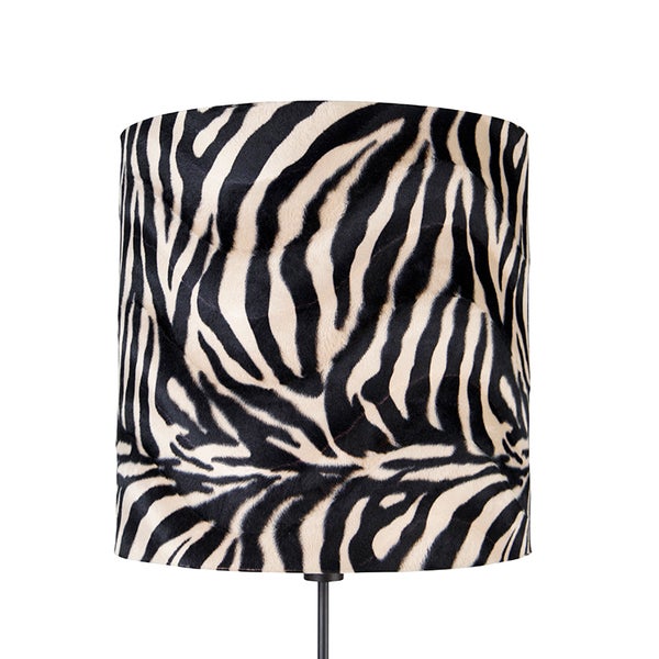 Stehlampe schwarzer Schirm Zebra Design 40 cm verstellbar - Parte