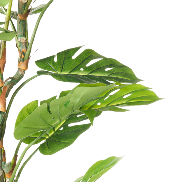 Monstera Kunstpflanze mit Bambusstamm