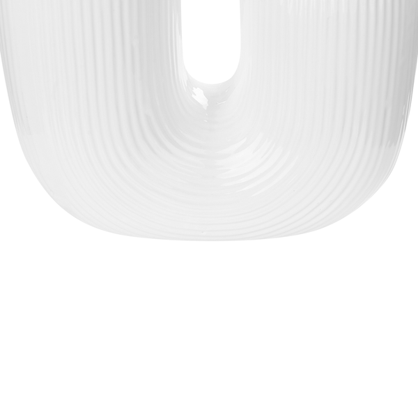 Blumenvase MITILINI Steinzeug 23 cm Weiß