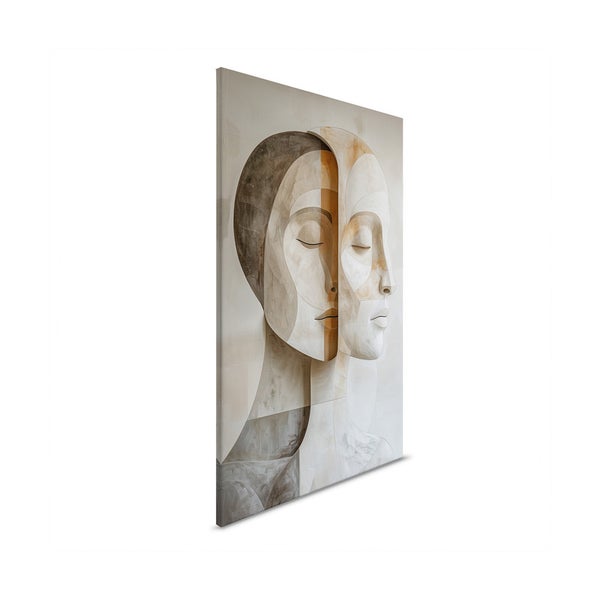 Abstraktes Gemälde mit Frauengesicht