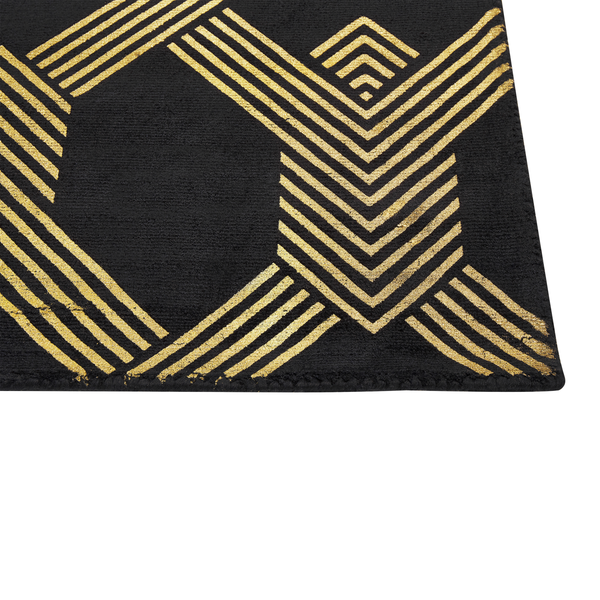 Teppich VEKSE Schwarz 160 x 230 cm Viskose