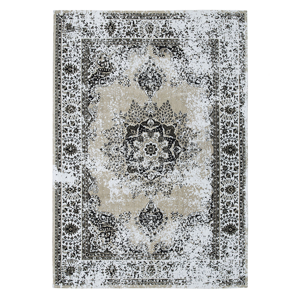 Teppich beige-grau 140 x 200 cm Kurzflor ALMUS