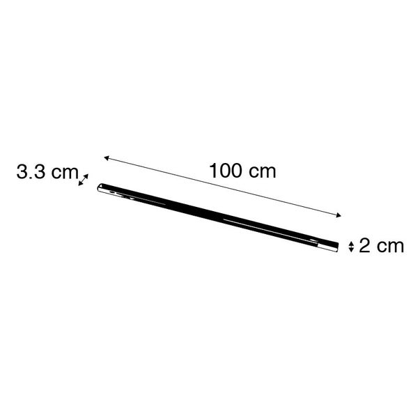 Schiene 1 Meter weiß für 1-Phasen-Schiene