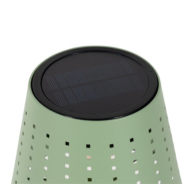 Außenstehleuchte grün inkl. LED 3-stufig dimmbar auf Solar - Ferre