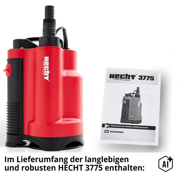 Hecht 3775 Tauchpumpe mit Bedienungsanleitung