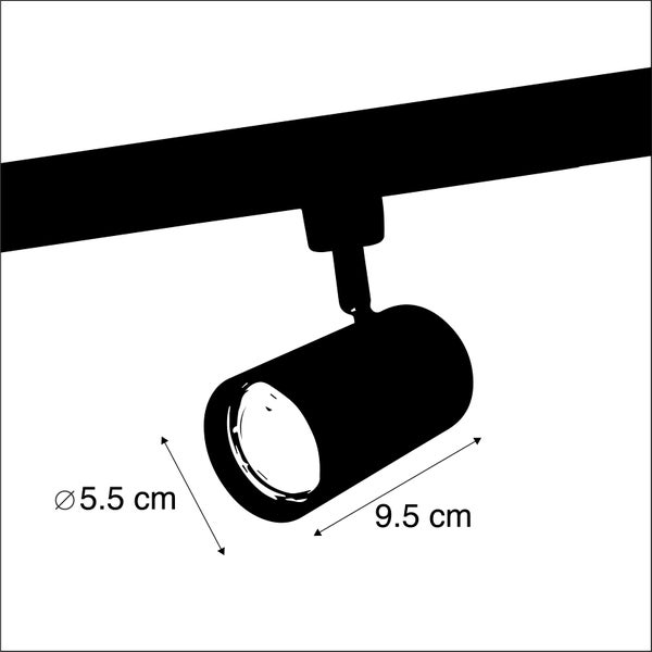 Schienenstrahler 1-phasig schwarz - Jeana