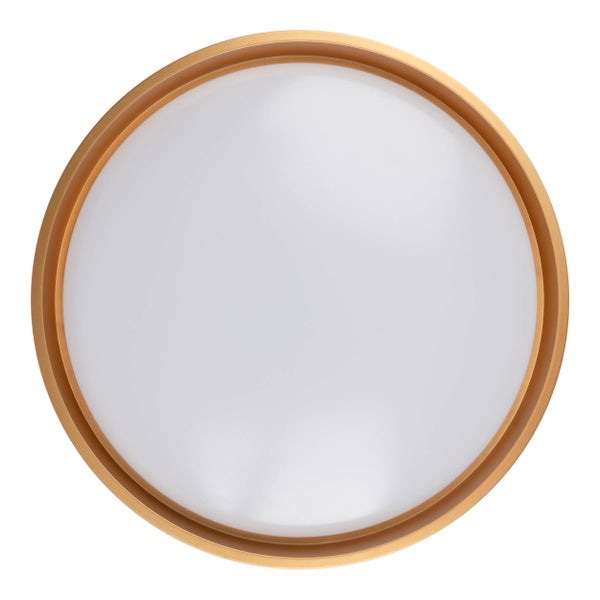 Runde Deckenleuchte mit goldenem Rahmen