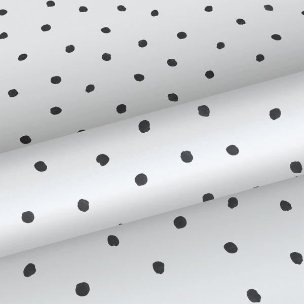 Walls4You Tapete kleine Punkte Schwarz-Weiß - 53 cm x 10.05 m - 935303