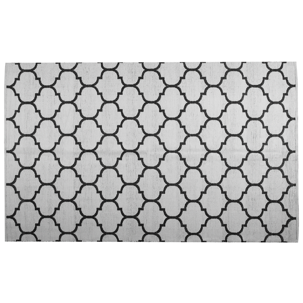 Outdoorteppich ALADANA Schwarz / Weiß 160 x 230 cm Zweiseitig