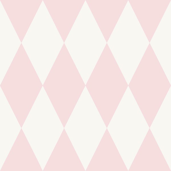 Origin Wallcoverings Tapete Karomuster Rosa und Weiß - 53 cm x 10.05 m - 347694