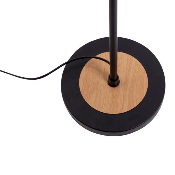 Stehlampe mit Lampenschirm aus Glas