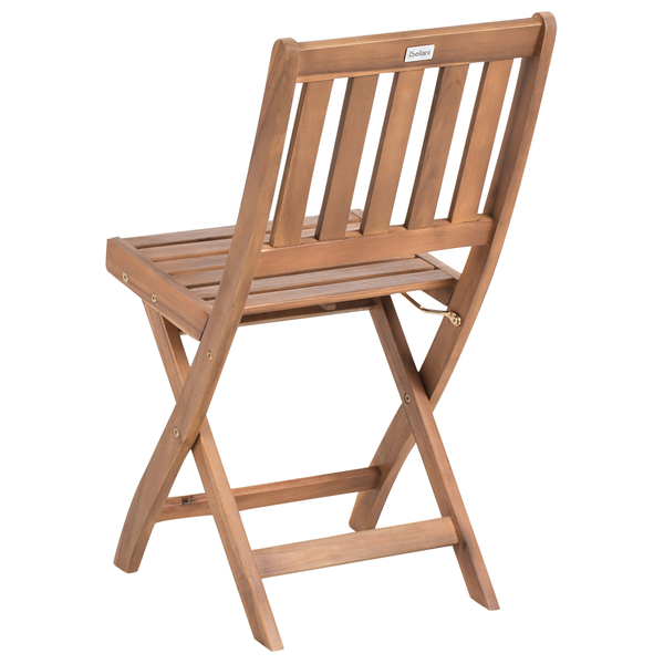 Bistro Set klappbar FEBBIO zertifiziertes Akazienholz Braun