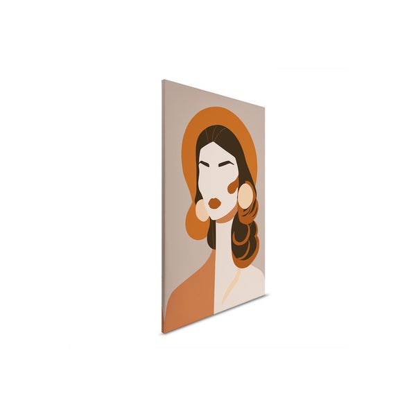 Gemälde mit abstrakter Darstellung einer Frau mit Hut