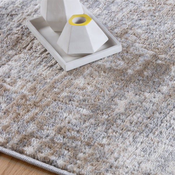 Kurzflor Teppich Azariah Taupe Modern, Used-Look 160 x 230 cm