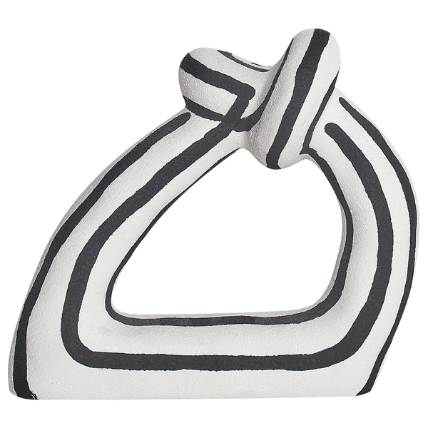 Dekorative Keramikskulptur mit Streifenmuster