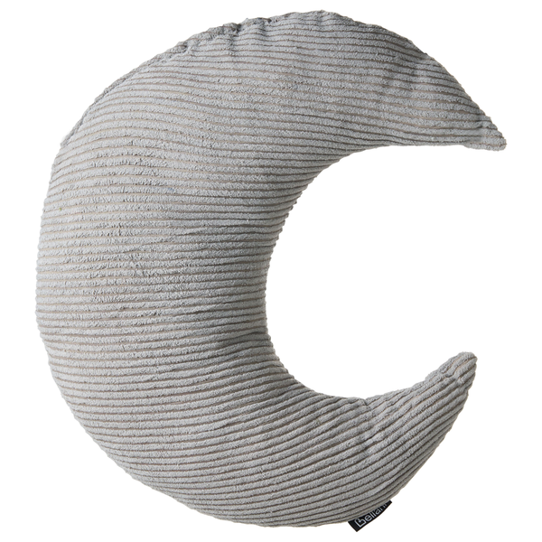 Mondförmiges Kissen mit gerippter Textur