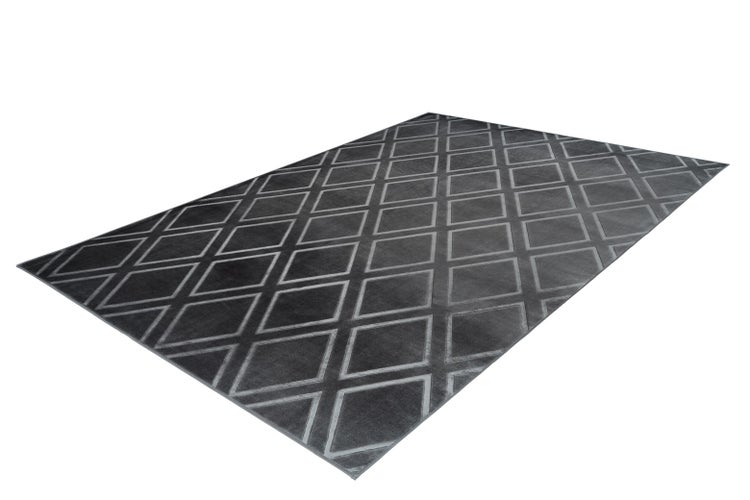 Kurzflor Teppich Blissique Anthrazit Modern, Klassisch 80 x 150 cm