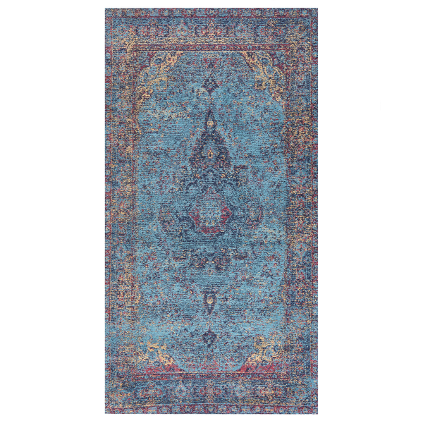 Teppich KANSU Blau 80 x 150 cm Baumwolle