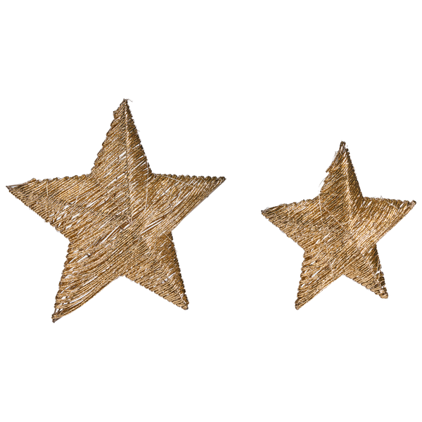 Zwei dekorative Sterne aus Draht