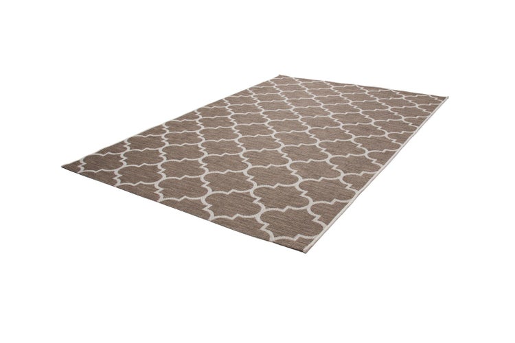 Flachflor Teppich Leonie Beige Modern 80 x 150 cm