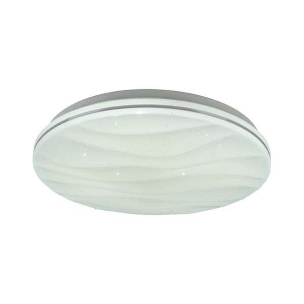 LED-Deckenleuchte mit gewelltem Muster