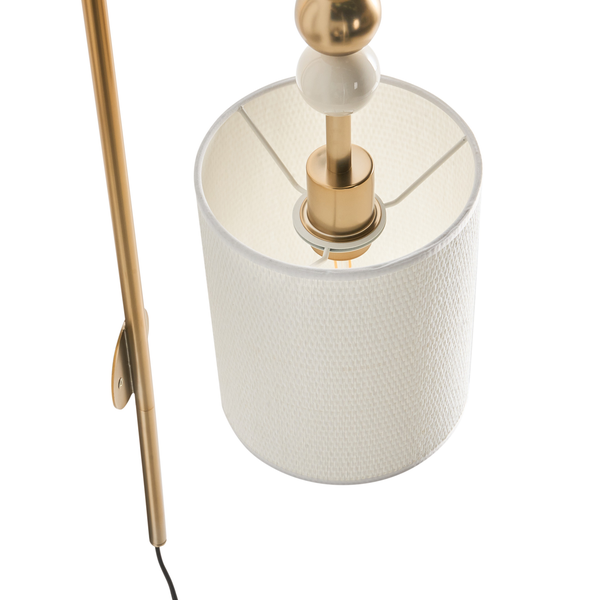 Wandleuchte mit Stoffschirm