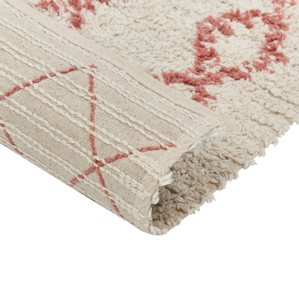 Teppich BUXAR Beige 140 x 200 cm Baumwolle
