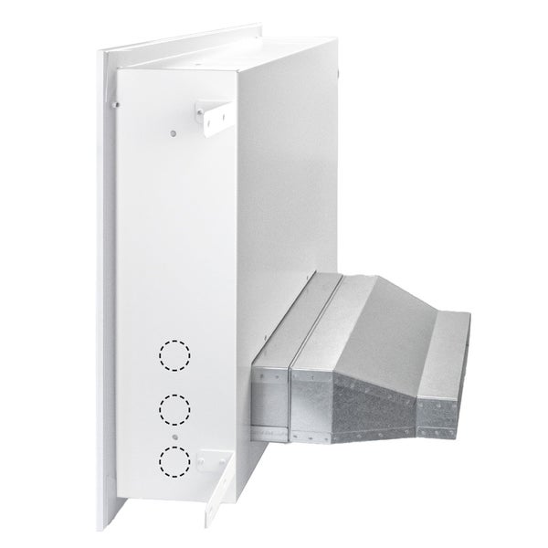 Unterputzgehäuse für Ventilatoren aus Metall mit rechteckigem Anschlussstutzen