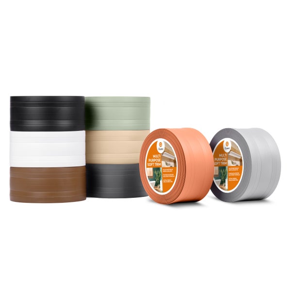 Mehrzweckleisten in verschiedenen Farben als Rollen oder gestapelt