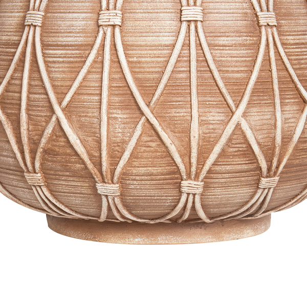 Blumenvase DOMOKOS Keramik 38 cm Hellbraun