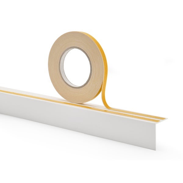 Kunststoff Eckprofil mit doppelseitigem Klebeband