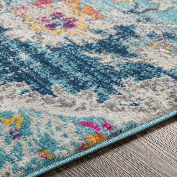 Runder Vintage-Orientalischer Teppich Mehrfarbig/Blau ∅ 160 cm ROMY