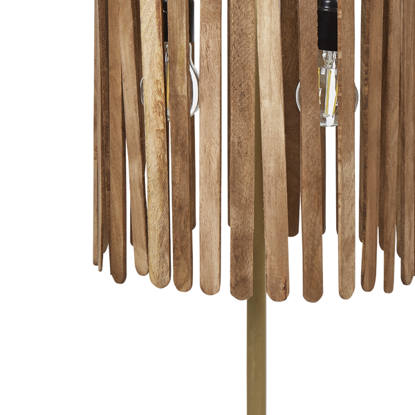 Tischlampe KAVERI Mango Holz Braun