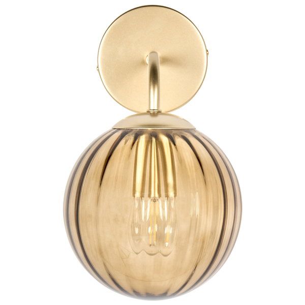 Wandleuchte mit runder Glasabdeckung